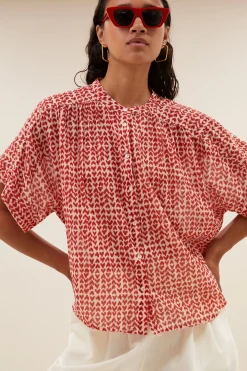 By bar Chemisiers<alex love blouse | love print