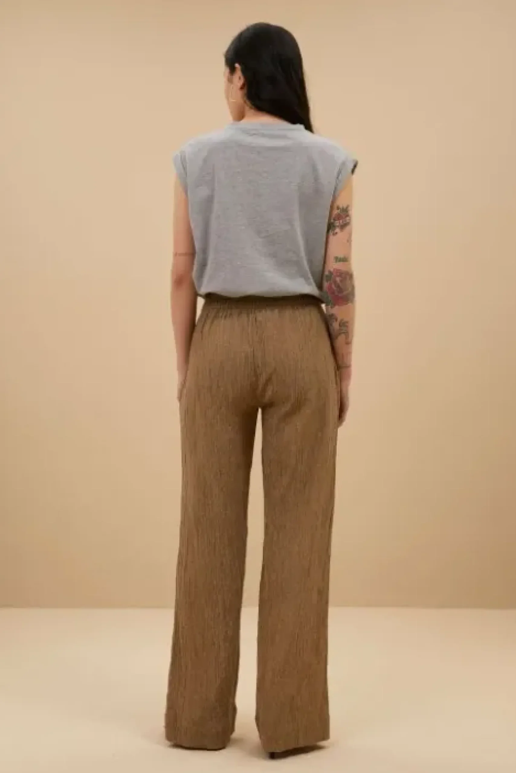 By bar Pantalon<amie lurex pants | gold