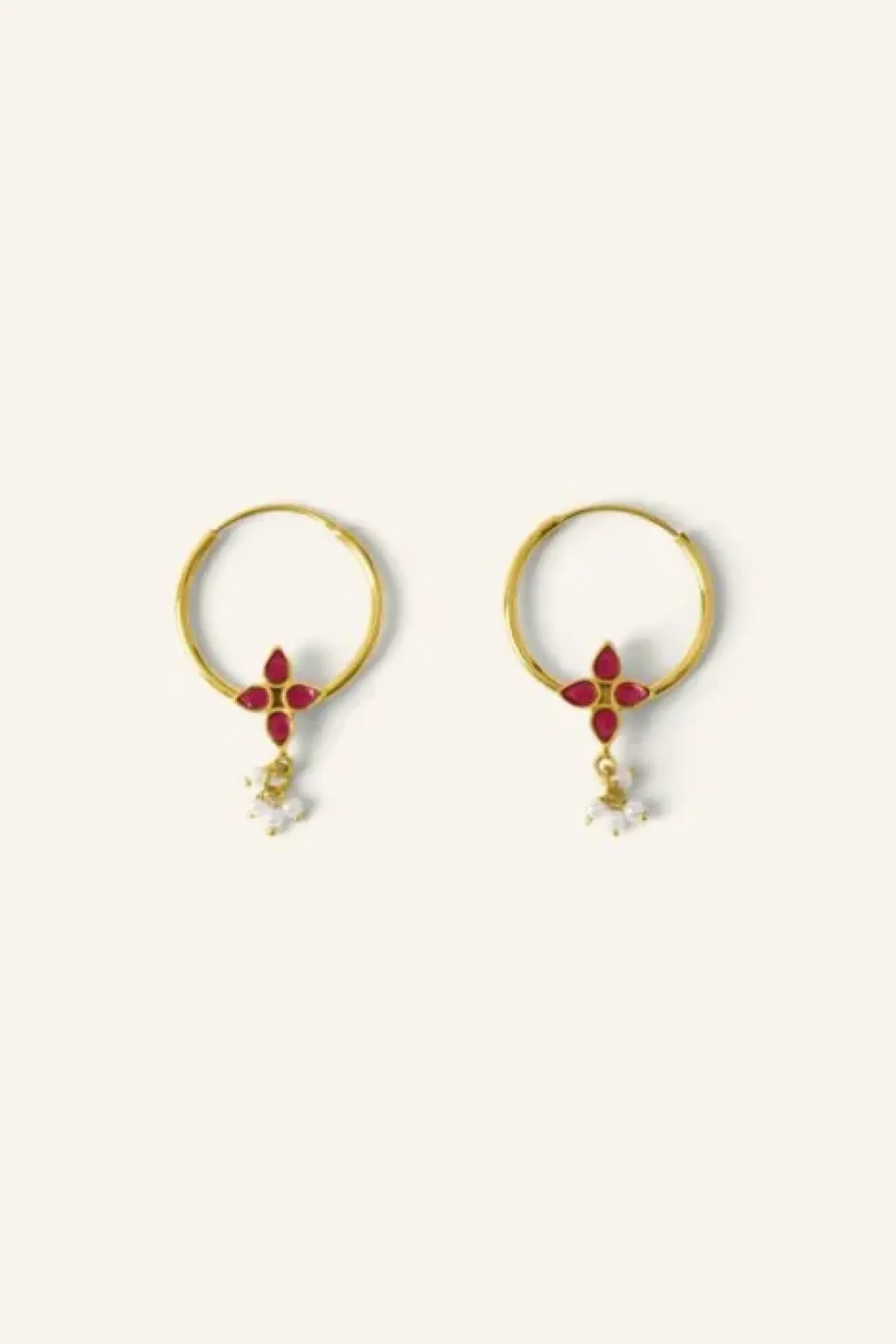 By bar Boucles D'oreilles<asha earring | ruby