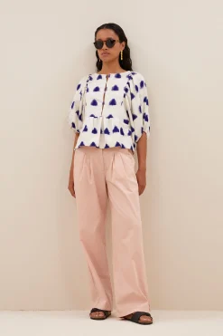 By bar Chemisiers<avelon ikat blouse | blue ikat
