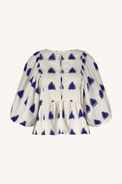 By bar Chemisiers<avelon ikat blouse | blue ikat