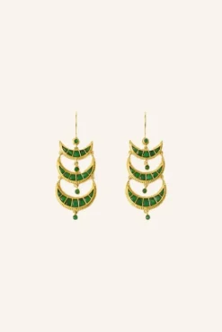 By bar Boucles D'oreilles|Bijoux<bali earring | green