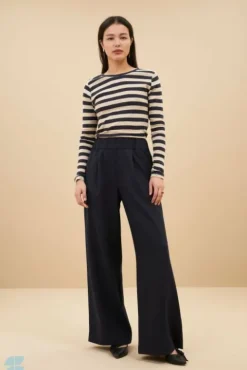 By bar Tops & T-shirts<basic ls big stripe top | midnight