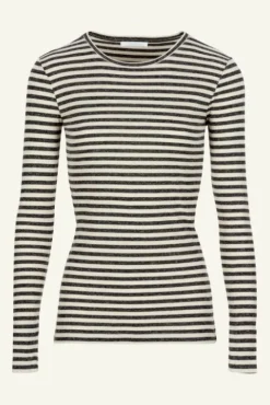 By bar Tops & T-shirts<basic ls stripe top | chalk