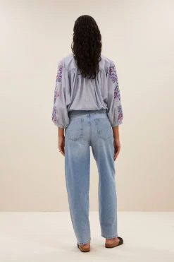 By bar Chemisiers<becky pinstripe blouse | indi grey