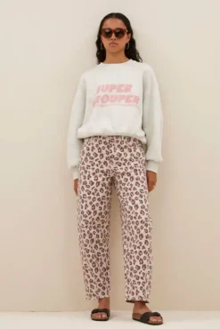 By bar Jeans|Pantalon<begum pink cheetah pants | pink cheetah print