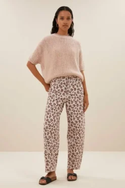 By bar Jeans|Pantalon<begum pink cheetah pants | pink cheetah print