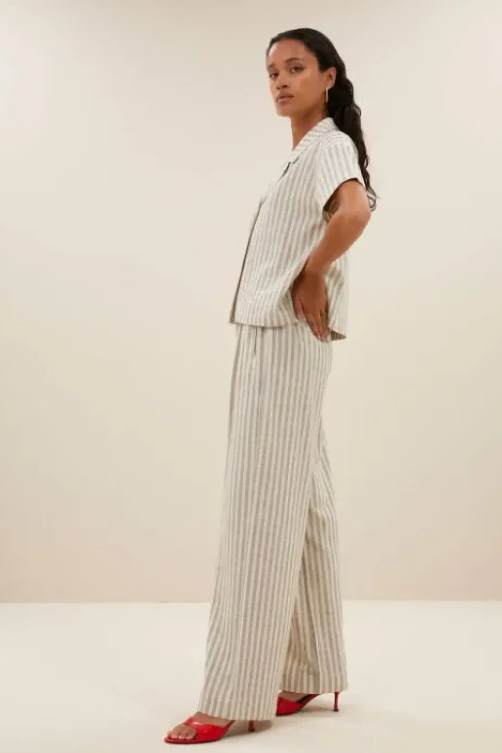 By bar Pantalon<benji marine pants | marine stripe
