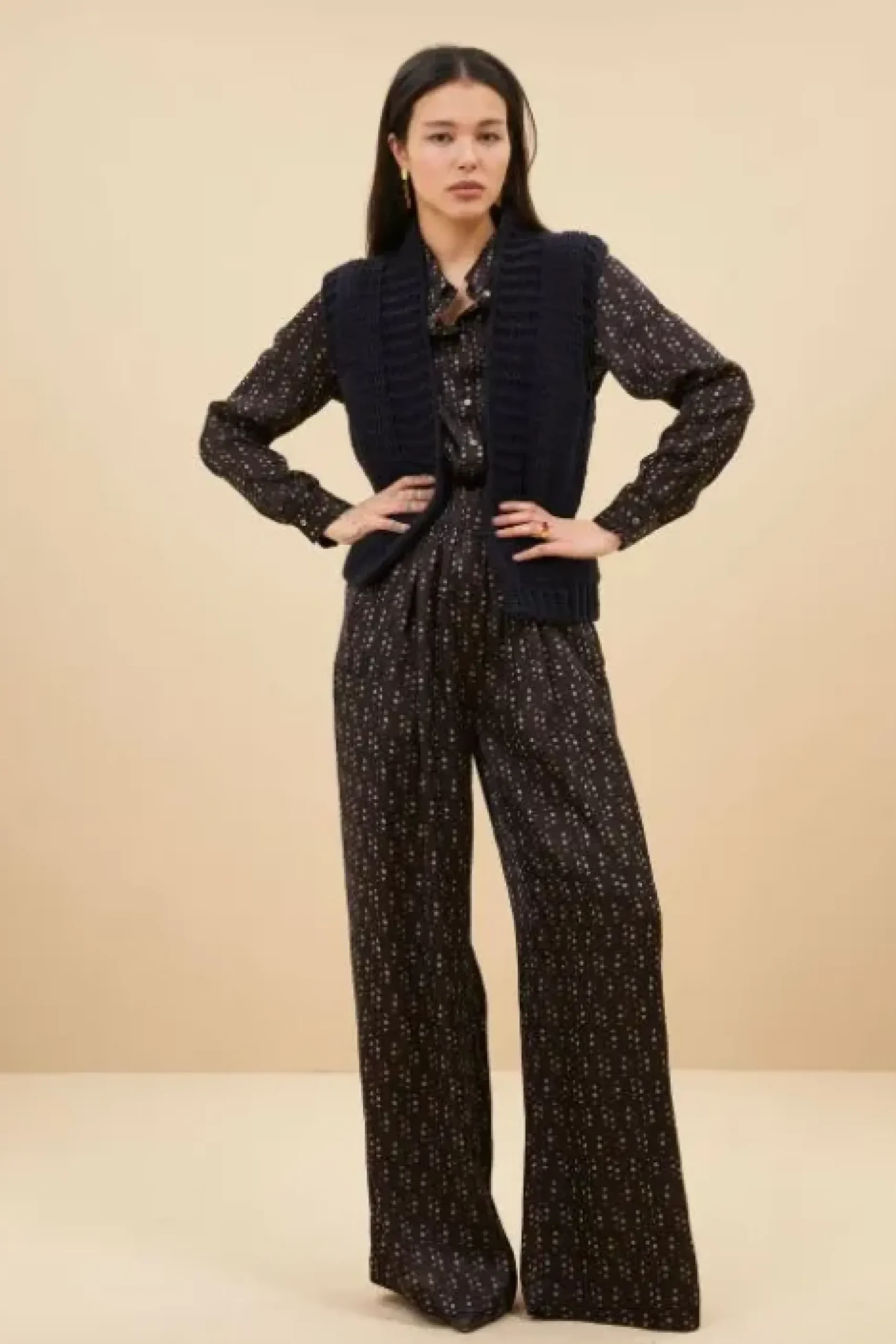 By bar Pantalon<benji paisley pants | paisley dots