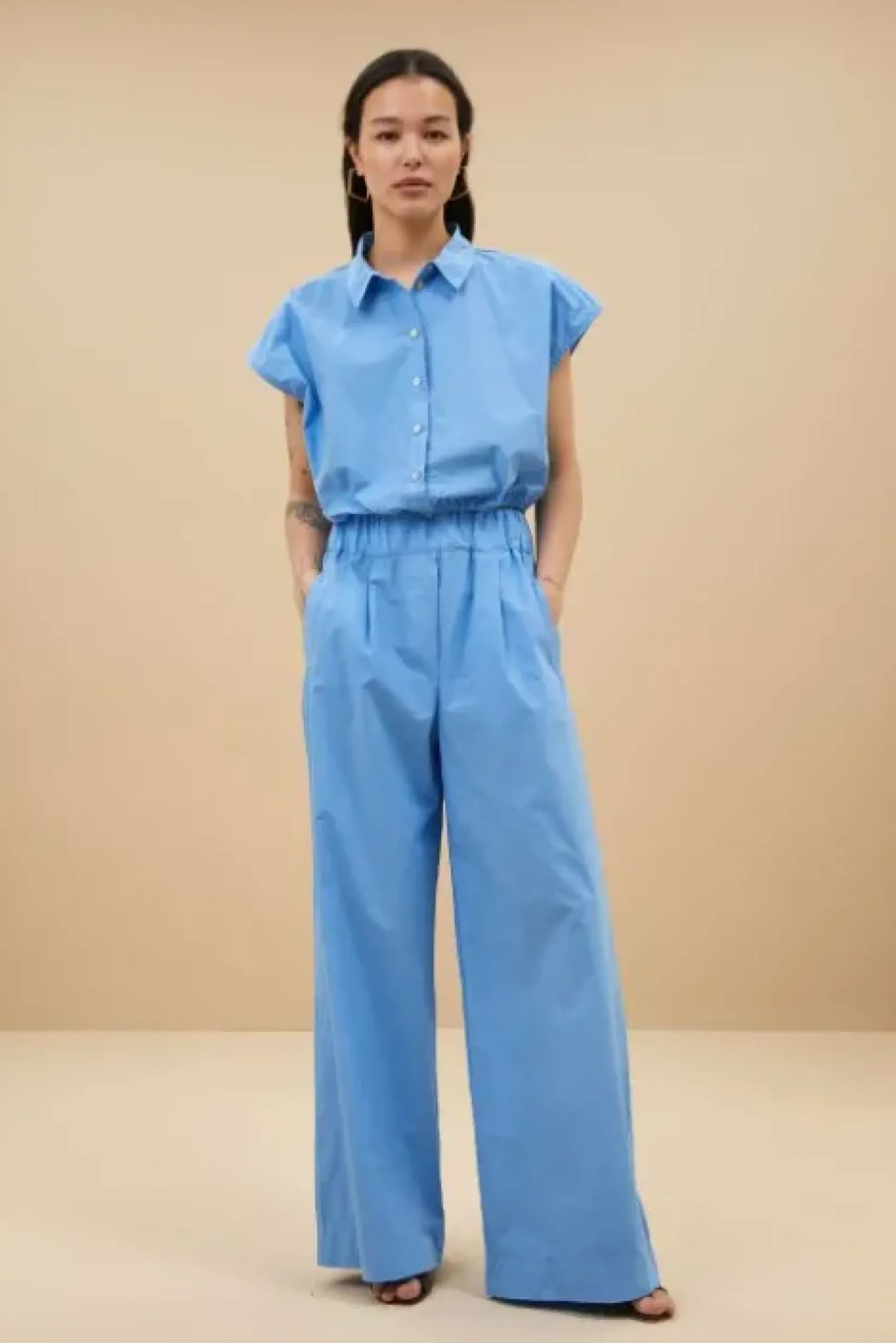 By bar Pantalon<benji poplin pant | aquarius