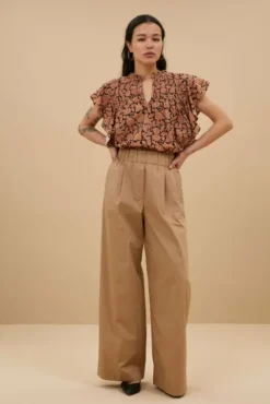 By bar Pantalon<benji poplin pants | camel