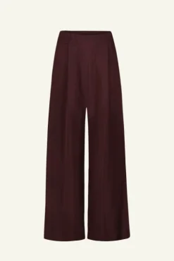 By bar Pantalon<benji satin stripe pants | pecan