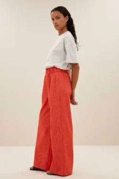 By bar Pantalon<benji twill pants | poppy red