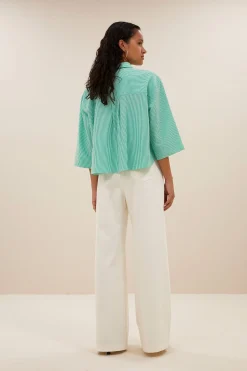 By bar Chemisiers<bernie blouse | green seer stripe