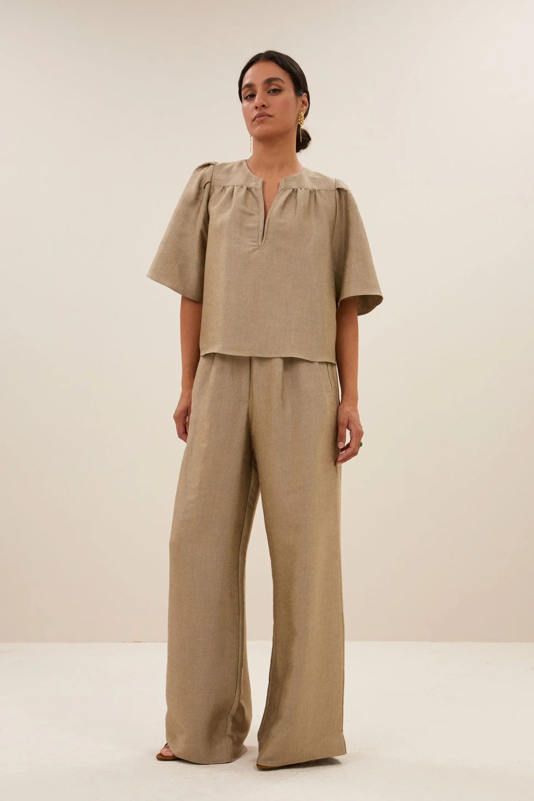 By bar Chemisiers<blake gloss blouse | gold
