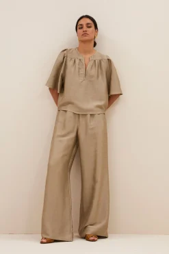 By bar Chemisiers<blake gloss blouse | gold