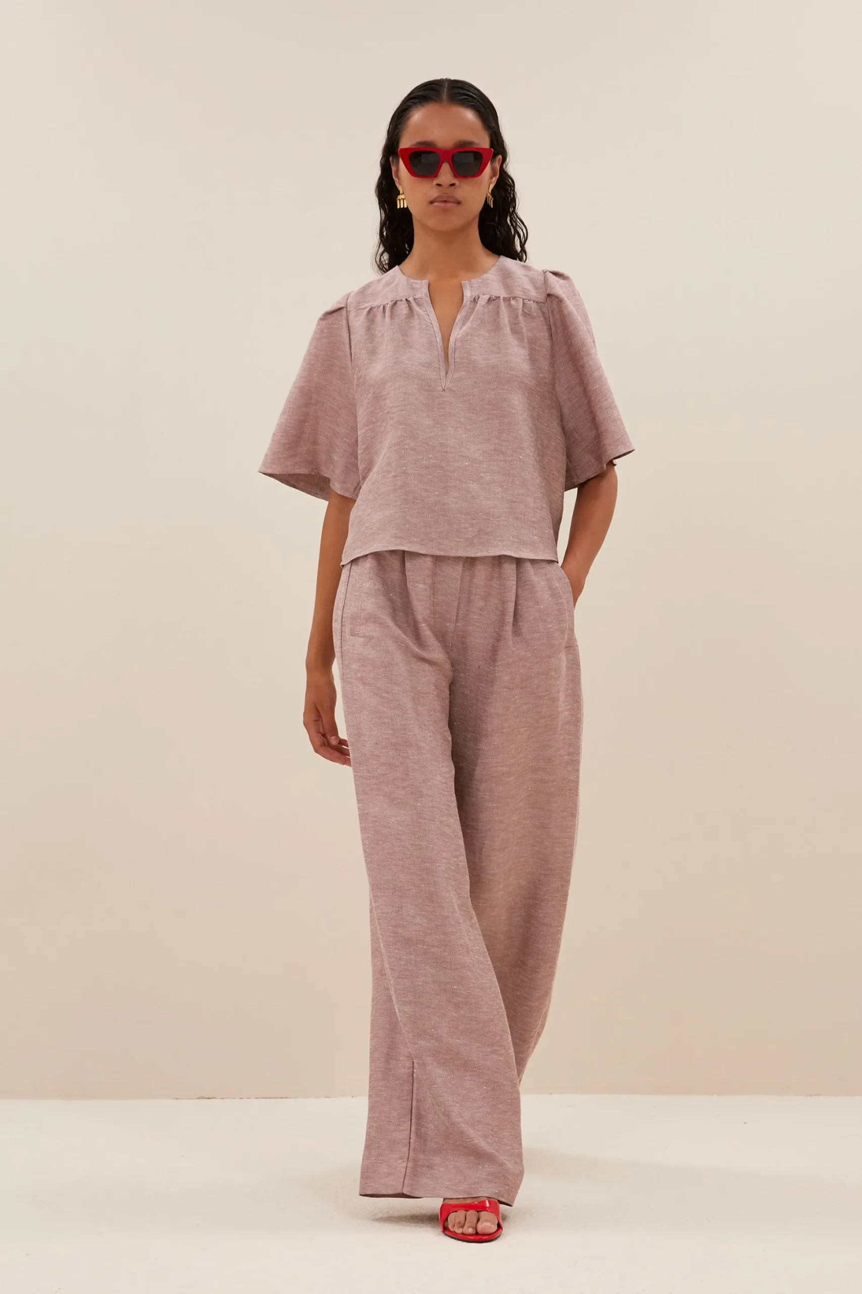 By bar Chemisiers<blake gloss blouse | mellow rose