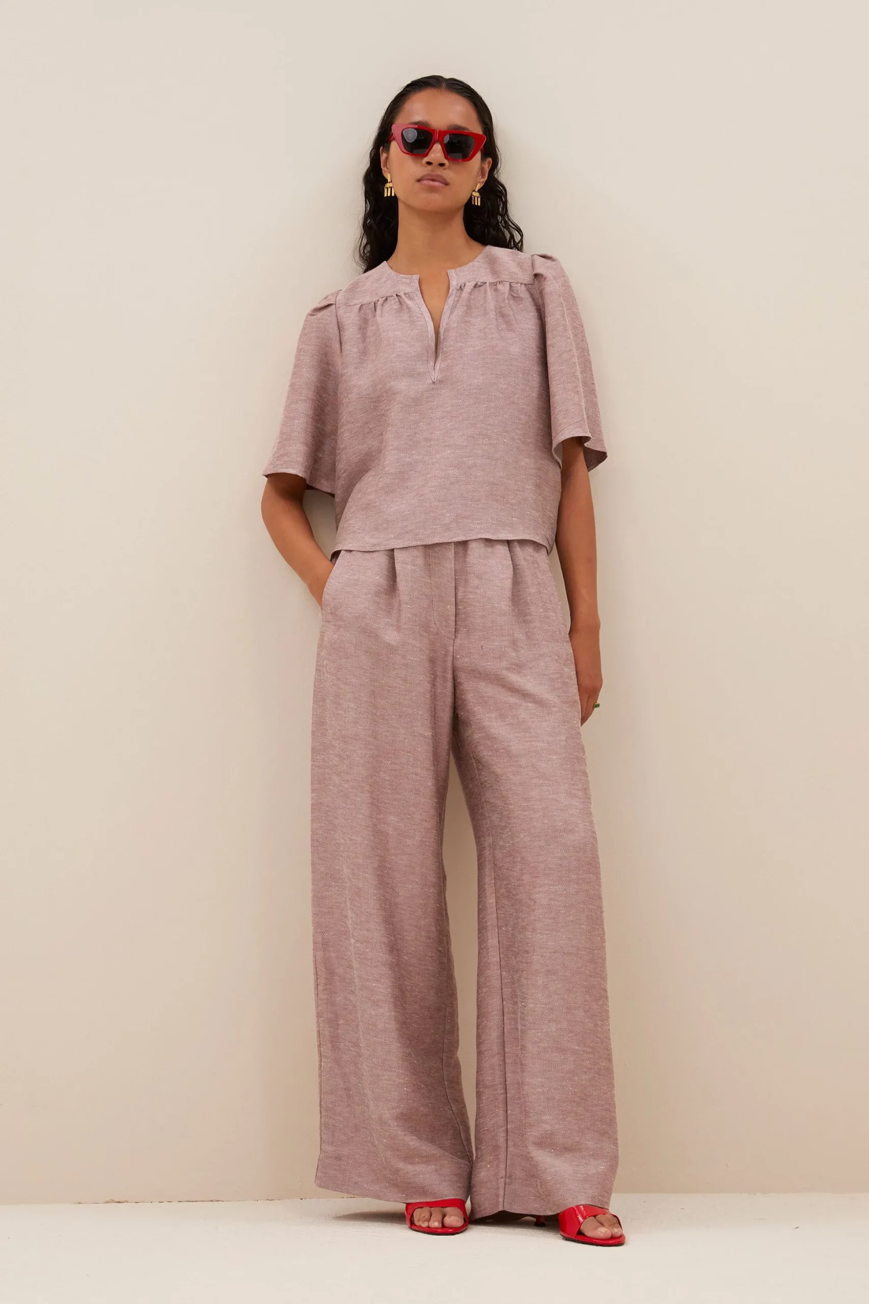 By bar Chemisiers<blake gloss blouse | mellow rose