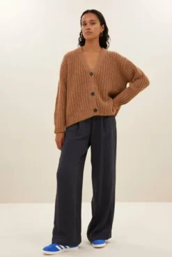 By bar Gilets<bobbi cardigan | camel