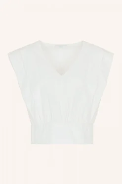 By bar Chemisiers<cathy poplin blouse | white