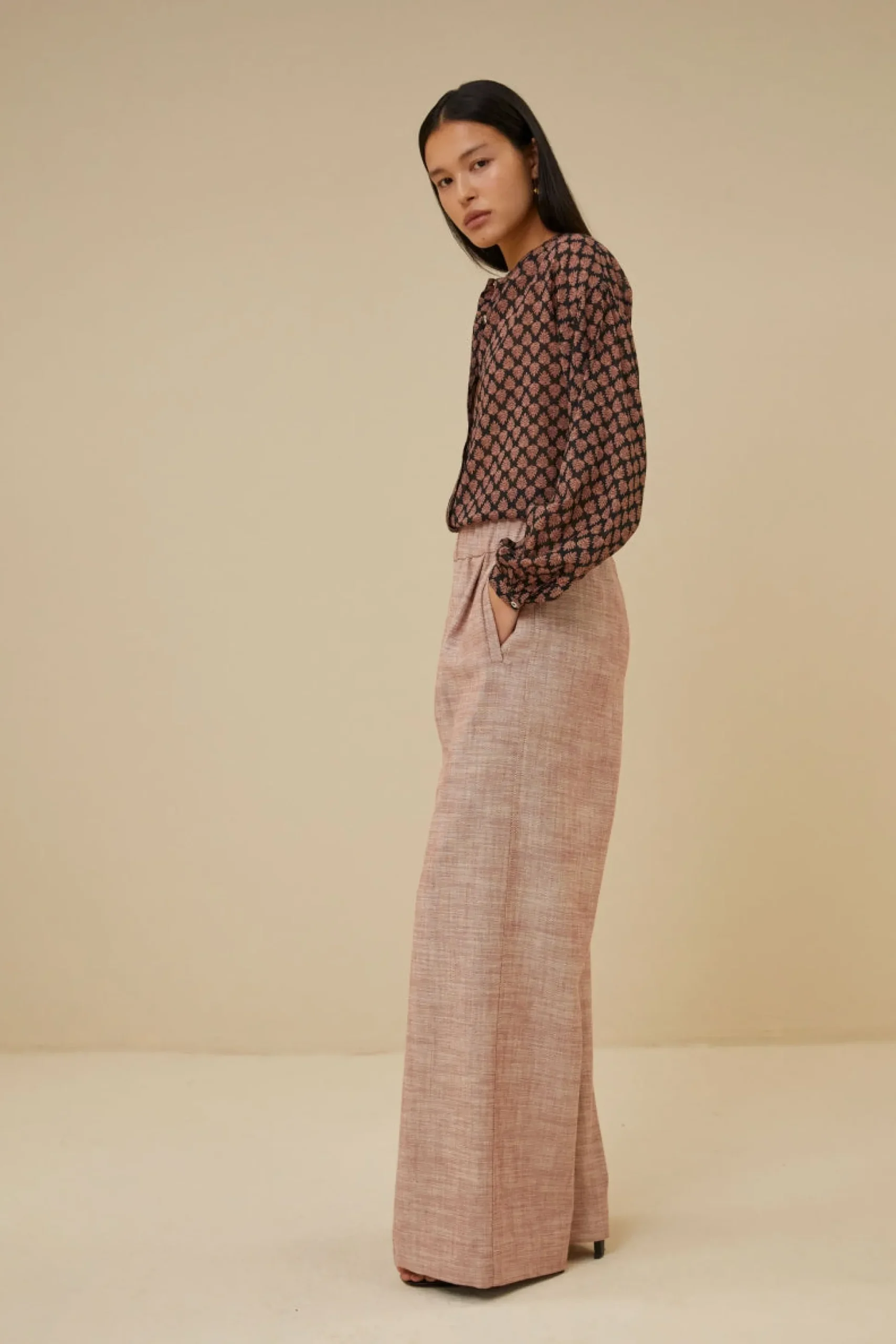 By bar Chemisiers<cecile leaf blouse | leaf print