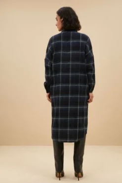 By bar Robes<check dress | dark green