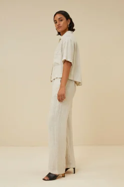 By bar Chemisiers<cris linen blouse | chalk