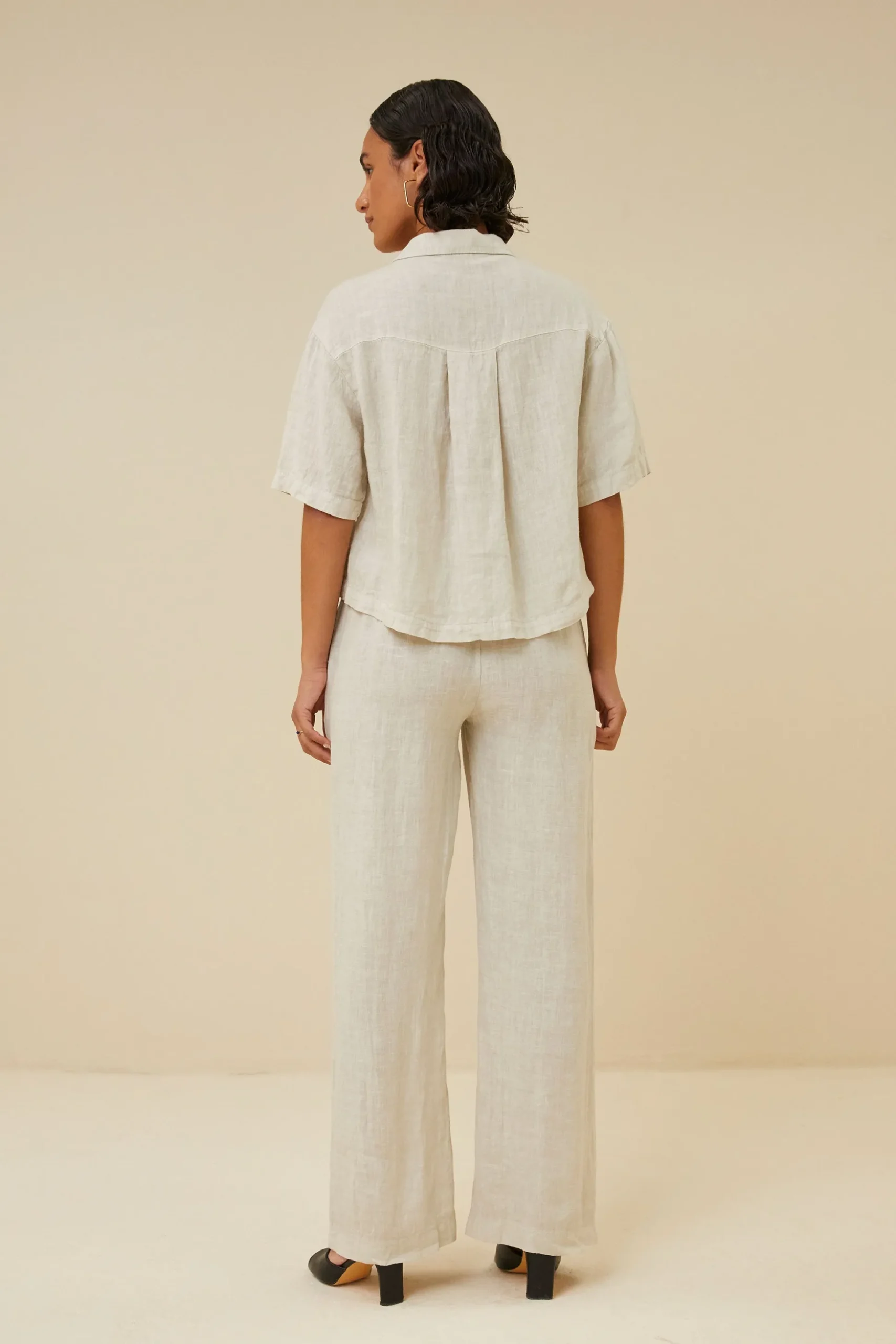 By bar Chemisiers<cris linen blouse | chalk