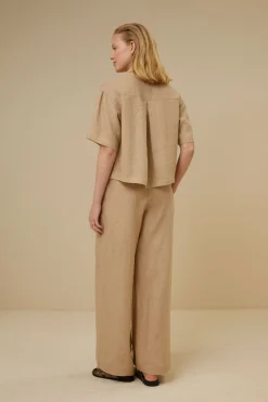 By bar Chemisiers<cris linen blouse | latte