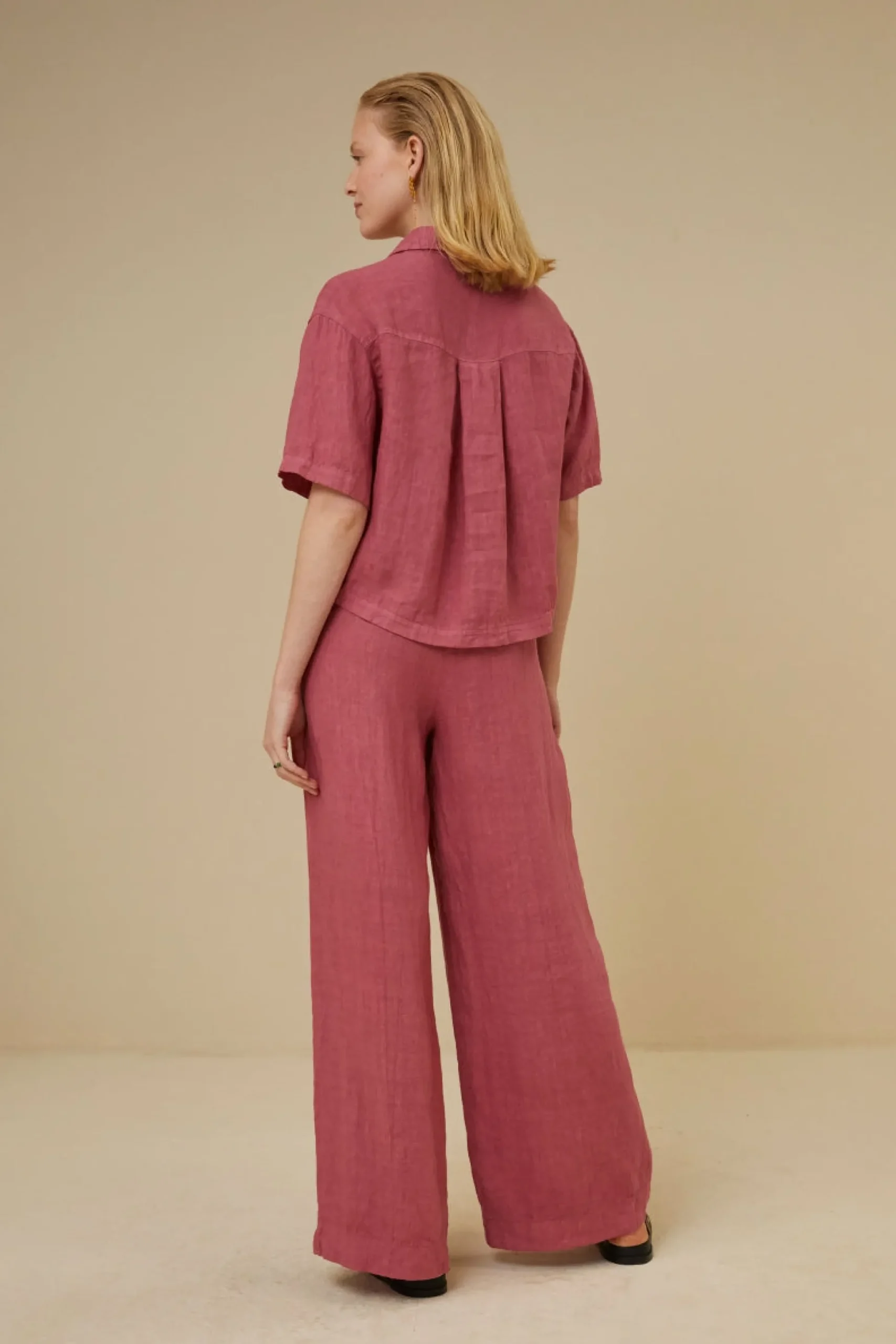 By bar Chemisiers<cris linen blouse | raspberry