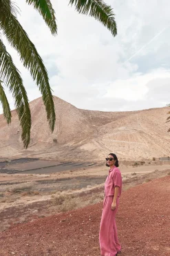 By bar Chemisiers<cris linen blouse | raspberry