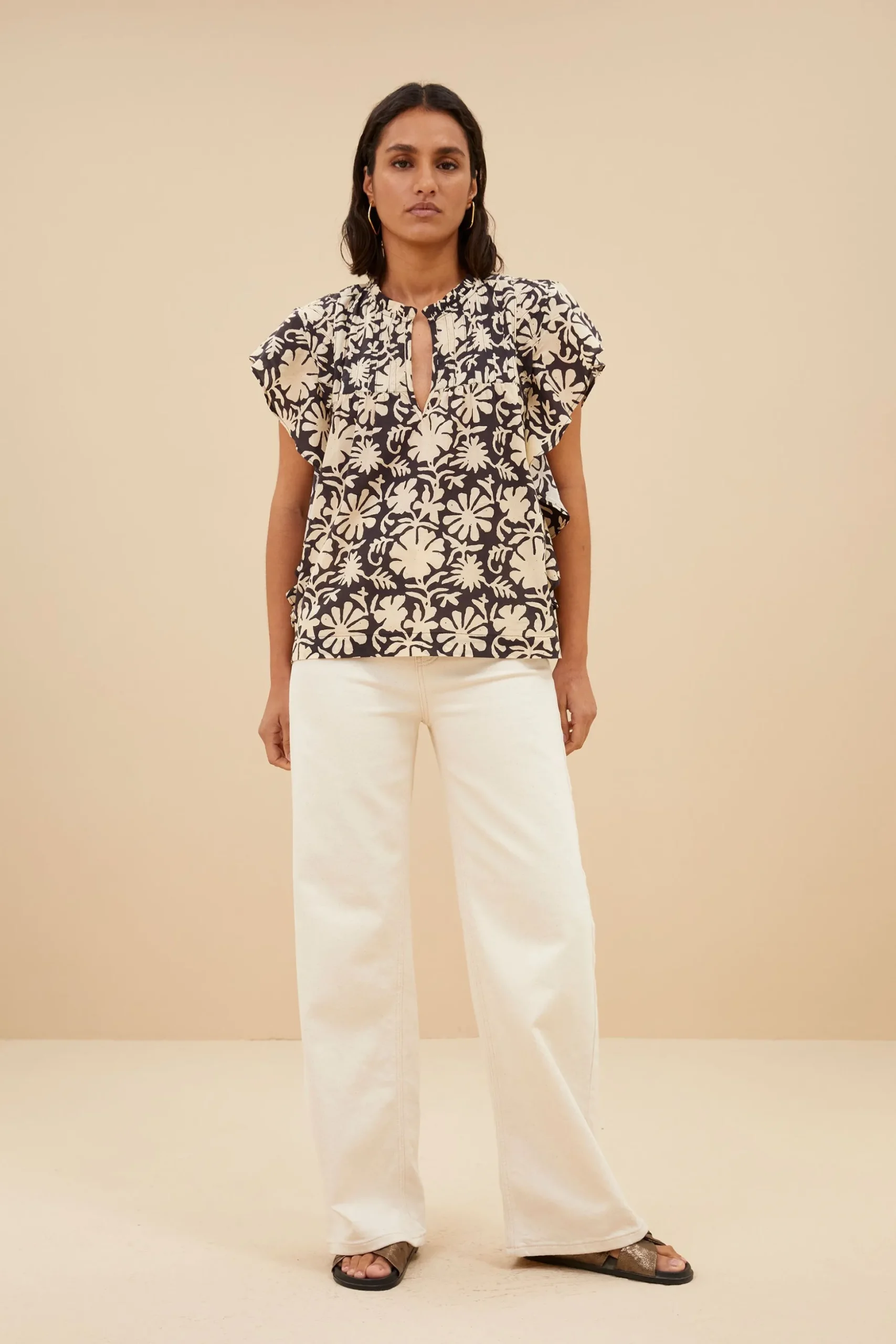 By bar Chemisiers<danee veda blouse | veda print
