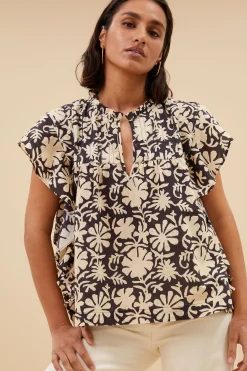 By bar Chemisiers<danee veda blouse | veda print
