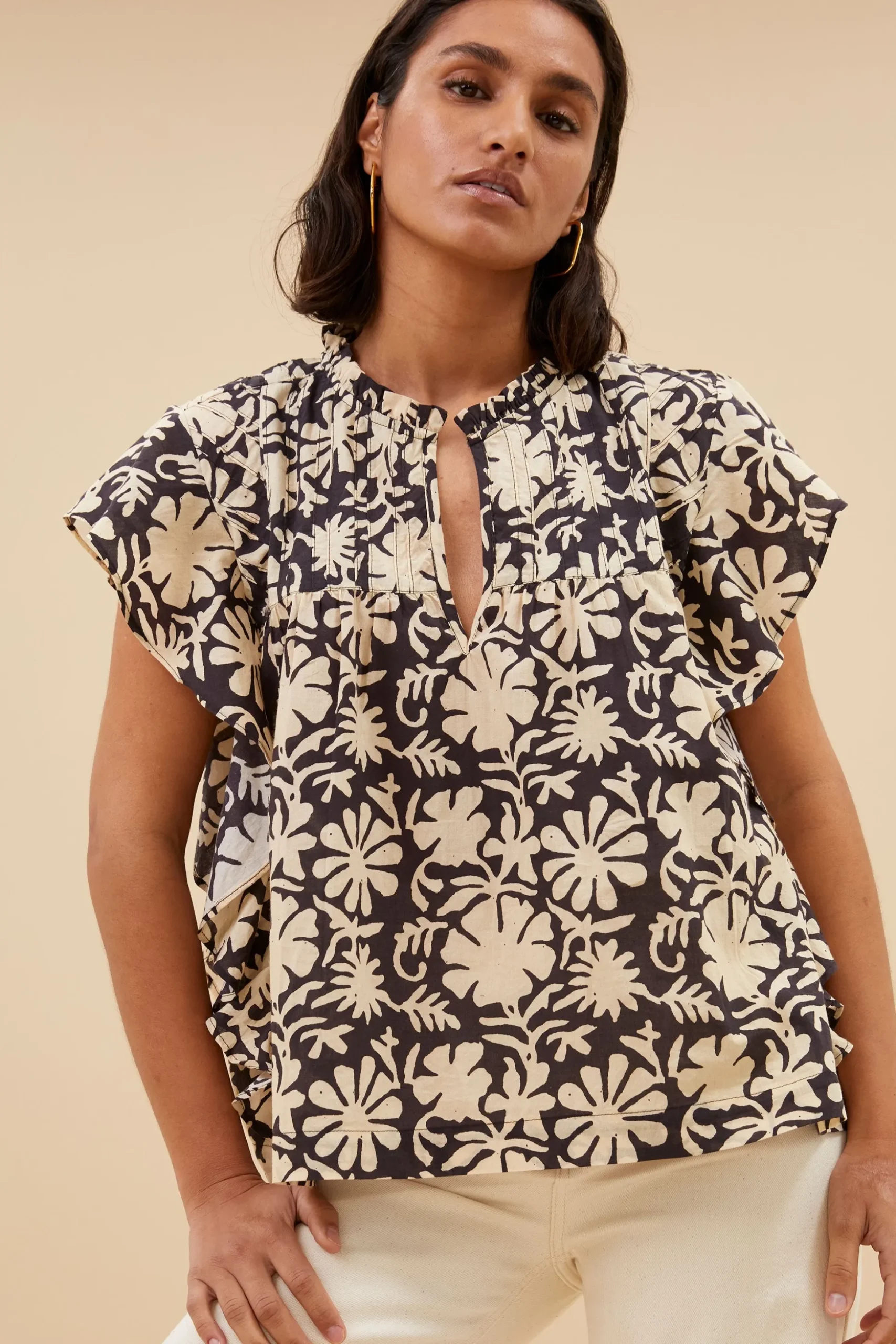 By bar Chemisiers<danee veda blouse | veda print