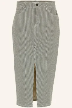 By bar Jupes<elba stripe skirt | jet black