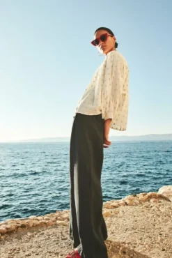 By bar Pantalon<eli linen pants | midnight