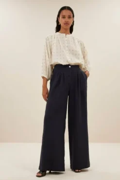 By bar Pantalon<eli linen pants | midnight