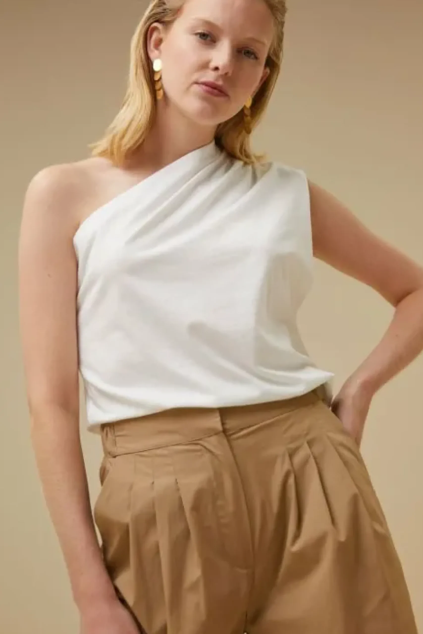 By bar Pantalon<eli poplin pant | camel