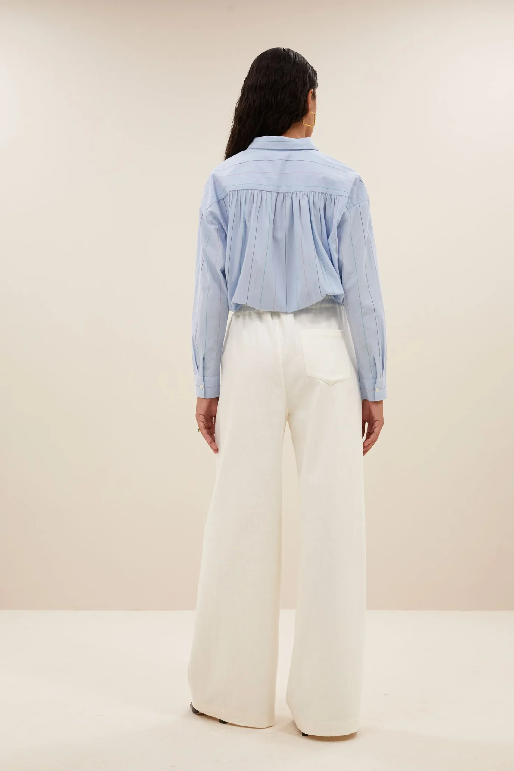 By bar Chemisiers<elvie stripe chambray blouse | light blue stripe