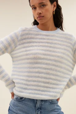 By bar Maillots<gwen thin stripe pullover | blue thin stripe