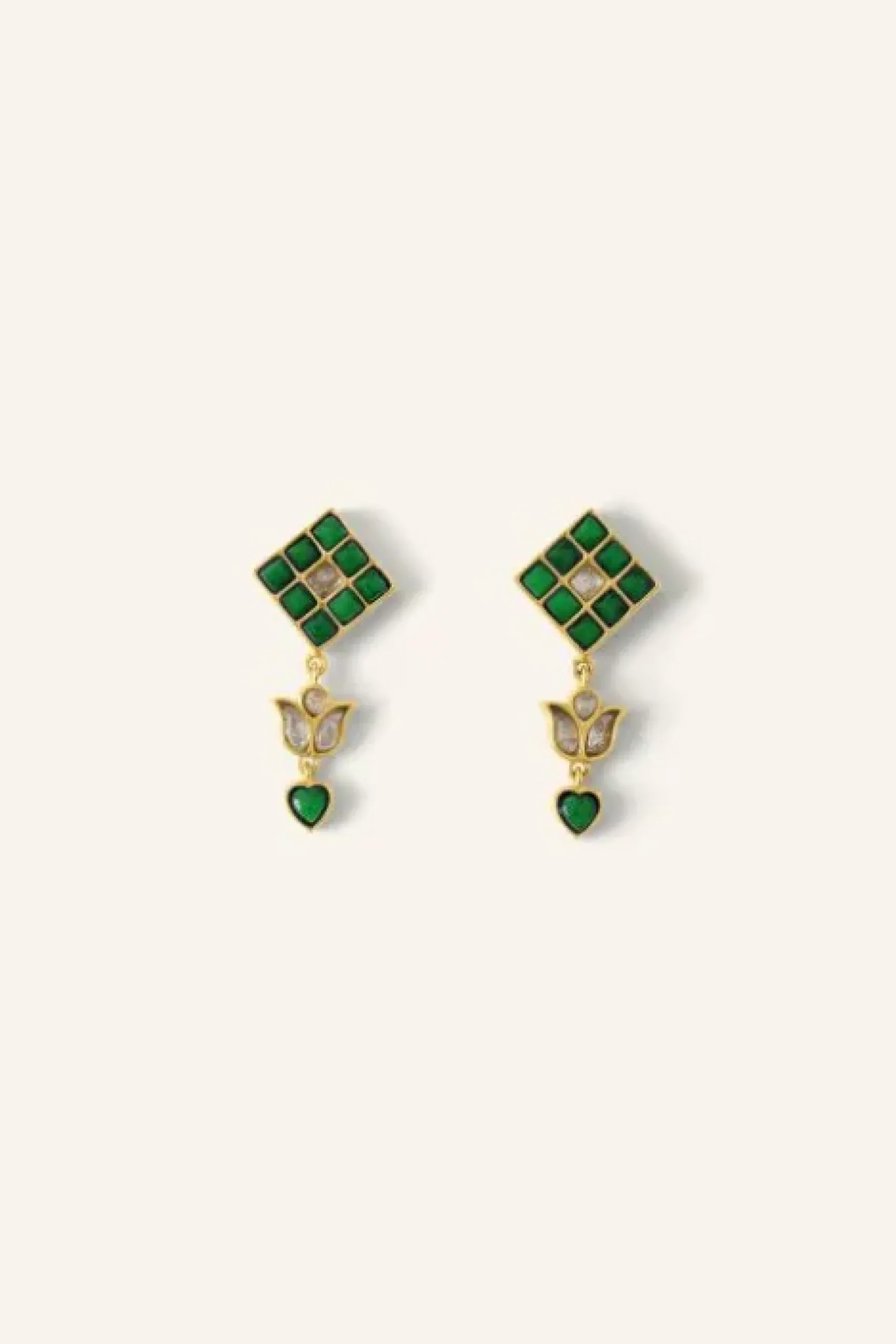 By bar Boucles D'oreilles<gyan earring | green