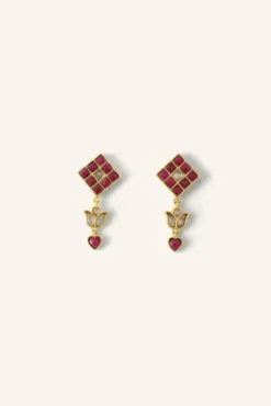 By bar Boucles D'oreilles<gyan earring | ruby