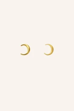 By bar Boucles D'oreilles|Bijoux<half moon earring | gold