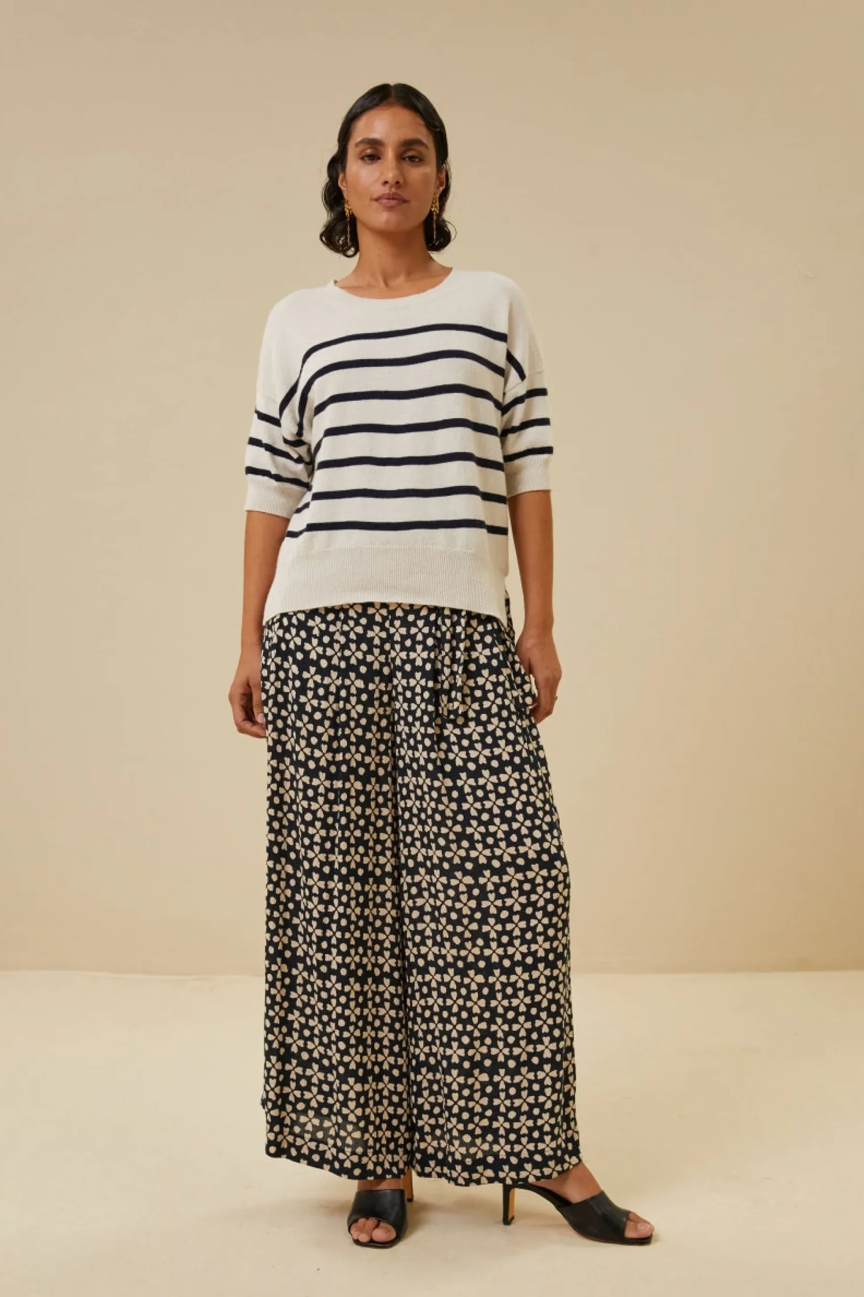 By bar Maillots<holly stripe pullover | midnight