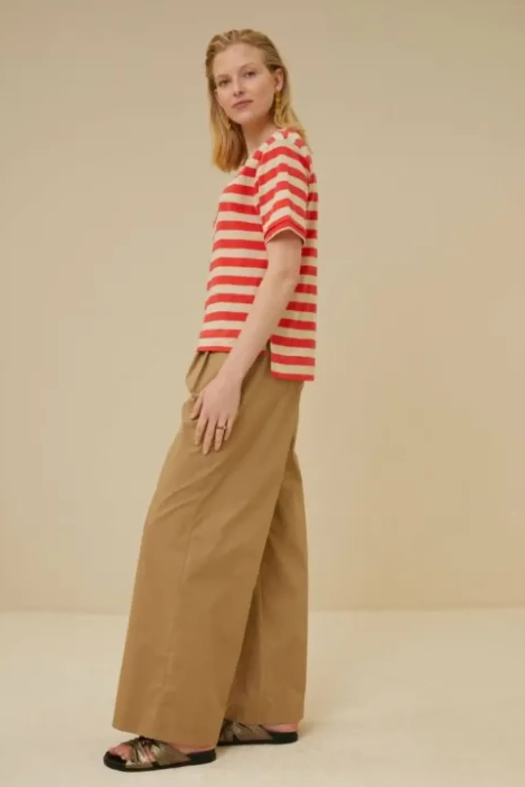 By bar Tops & T-shirts<hope big stripe top | poppy red