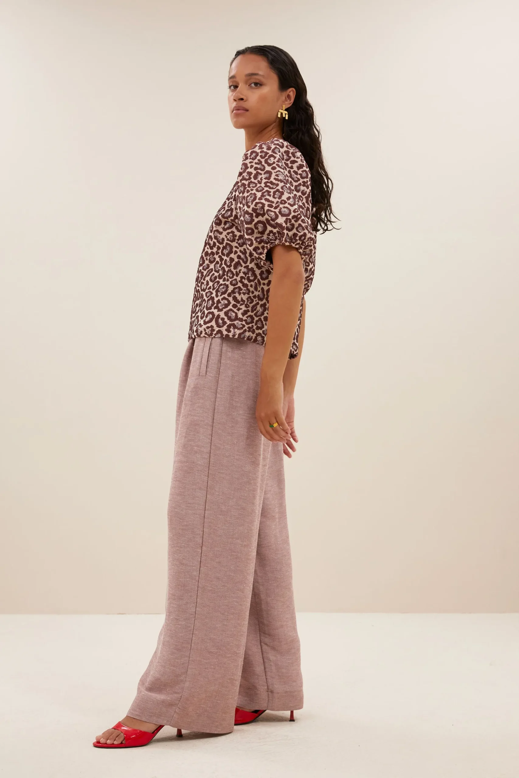 By bar Chemisiers<jet blouse | pink cheetah print