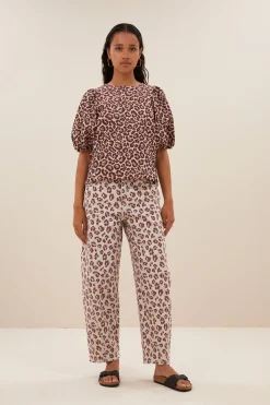 By bar Chemisiers<jet blouse | pink cheetah print