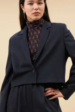 By bar Vestes<jody stripe blazer | dark navy