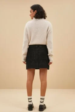 By bar Jupes<josie cord skirt | black