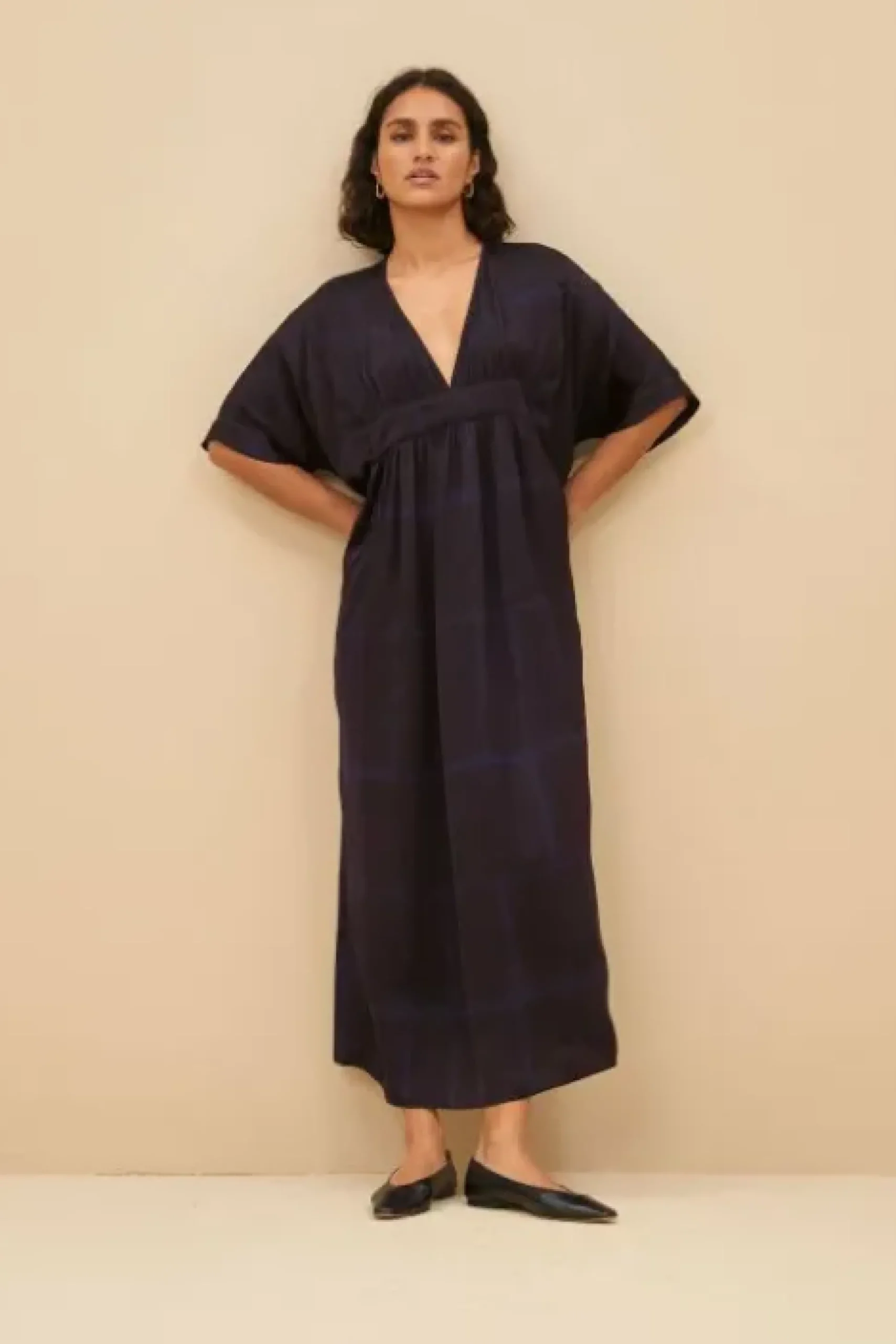 By bar Robes<kaftan square dress | square print